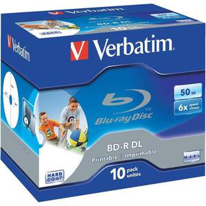 BD-R DL Verbatim 6x 50GB (Jewel Case 10) Blu-Ray Printable - 2878040641