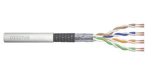 Kabel teleinformatyczny patchcordowy DIGITUS kat.5e, SF/UTP, linka, AWG 26/7, PVC, 100m, szary, karton - 2878757790