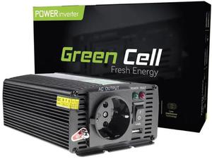 PRZETWORNICA NAPICIA Green Cell 24V -> 230V 300W/600W MODYFIKOWANA SINUSOIDA - 2876640600