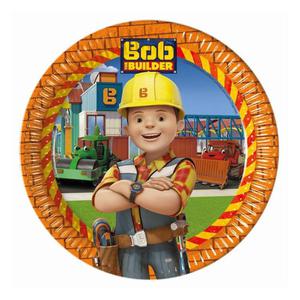 Talerzyki papierowe "Bob The Builder", 23cm, 8szt - 2860732836