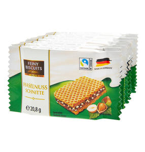 Feiny Biscuits Wafelki z Kremem Kakaowym i Orzechami Laskowymi 8x20,8 g - 2878330390