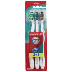 Colgate 360 Whole Mouth Clean Szczoteczka do Zbw rednia 3 szt. DE - 2877075806