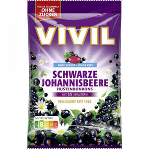 Vivil Schwarze Johannisbeere Cukierki bez Cukru 120 g - 2878094600