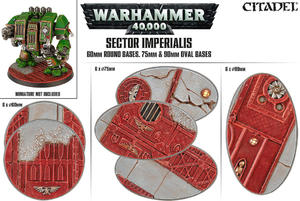 Sector Imperialis 60mm Round, 75mm Oval & 90mm Oval Bases; podstawki do figurek - 2835227590