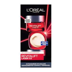 L'Oral Paris Revitalift Laser X3 Day Cream zestaw Krem na dzie Revitalift Laser X3 50 ml + Krem na noc Revitalift Laser X3 50 ml dla kobiet - 2877477955