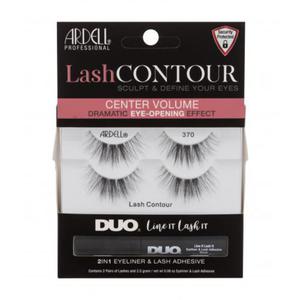 Ardell Lash Contour 370 zestaw Sztuczne rzsy2 pary + klej do rzs i eyeliner 2w1 2,5 g dla kobiet Black - 2865074804