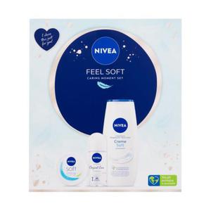 Nivea Feel Soft zestaw el pod prysznic 250 ml + antyperspirant 150 ml + nawilajcy krem 100 ml dla kobiet - 2871472651