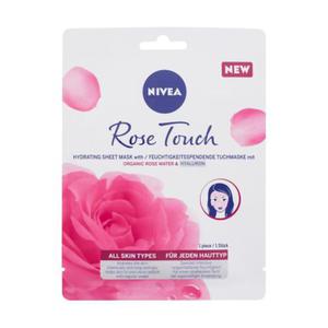 Nivea Rose Touch Hydrating Sheet Mask maseczka do twarzy 1 szt dla kobiet - 2876556166