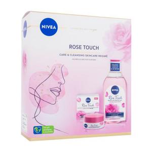 Nivea Rose Touch Care & Cleansing Skincare Regime zestaw el-krem do twarzy na dzie Rose Touch 50 ml + woda micelarna Rose Touch 400 ml - 2877030049