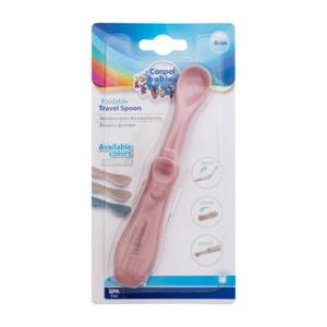 Canpol babies Travel Spoon Foldable Pink naczynia 1 szt dla dzieci - 2874485514