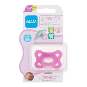 MAM Comfort 2 Silicone Pacifier 2-6m Pink smoczek 1 szt dla dzieci - 2875935941