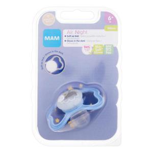 MAM Air Night Silicone Pacifier 6m+ Hippo smoczek 1 szt dla dzieci - 2877478009