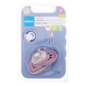 MAM Night Silicone Pacifier 6m+ Owl smoczek 1 szt dla dzieci - 2877478011