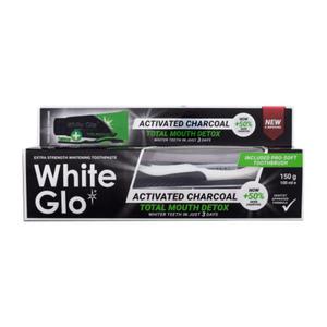 White Glo Charcoal Total Mouth Detox pasta do zbw pasta do zbw 150 g + szczoteczka do zbw 1 sztuka + szczoteczki midzyzbowe 8 sztuk unisex - 2876556554