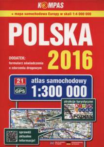 Atlas samochodowy Polska 2016 1:300 000 - 2848937023