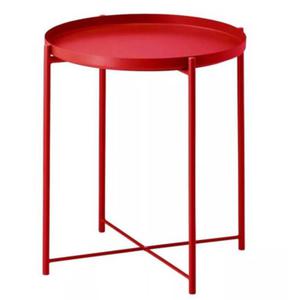 Stolik kawowy,metalowy w skandynawskim stylu Loft - czerwony - 2858813926