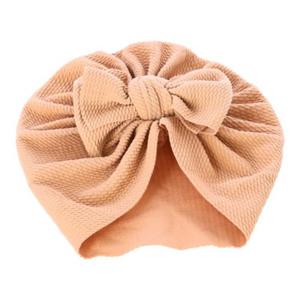 Turban niemowlcy z kokardk, czapka dziewczca - jasnobrzowy - 2877648760