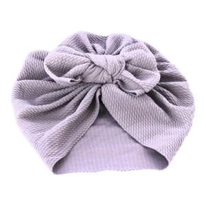 Turban niemowlcy z kokardk, czapka dziewczca - szary - 2877648762