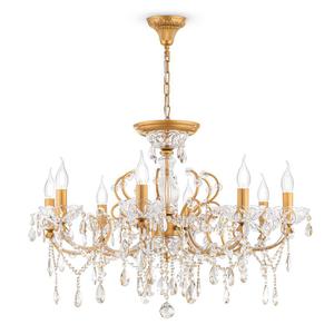 Maytoni Sevilla DIA004-08-G yrandol metalowy zoty krysztaowe wisiorki 8XE14 60W 76cm - 2861421023