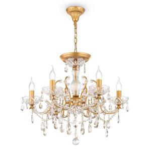 Maytoni Sevilla DIA004-06-G yrandol metalowa zota krysztaowe wisiorki 6XE14 60W 62cm - 2861421024