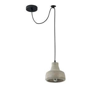 Maytoni Broni T433-PL-01-GR lampa wiszca metalowa osona sufitowa czarna klosz betonowy szary 1 X E27 60W 16,5 cm - 2863976465