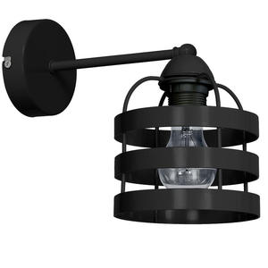 Milagro LARS BLACK MLP797 kinkiet lampa cienna czarny industrialna 1xE27 23cm - 2861421923