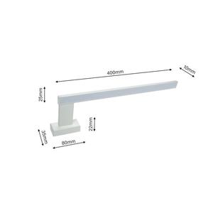 Milagro SHINE WHITE ML3877 kinkiet lampa cienna biay 11W LED 4000K 45cm IP44 - 2861422096