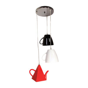 Milagro TEA TIME ML313 lampa wiszca klosz o ksztacie odwrconych kubkw z chromowanym zawiesiem 120W 3xE27 39cm - 2861422359