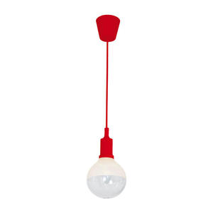 Milagro BUBBLE RED ML462 lampa wiszca czerwony klosz szklany zawiesie rozeta plastikowe 5W E14 LED 12cm - 2861422367