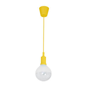 Milagro BUBBLE YELLOW ML463 lampa wiszca ty klosz szklany zawiesie rozeta plastikowe 5W E14 LED 12cm - 2861422368