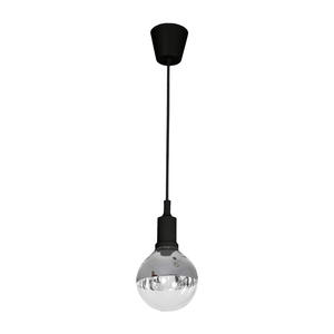 Milagro BUBBLE BLACK ML456 lampa wiszca czarny klosz szklany zawiesie rozeta plastikowe 5W E14 LED 12cm - 2861422417