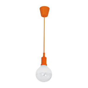 Milagro BUBBLE ORANGE ML460 lampa wiszca pomaraczowy klosz szklany zawiesie rozeta plastikowe 5W E14 LED 12cm - 2861422421