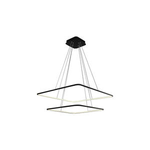 Milagro NIX BLACK ML518 lampa wiszca nowoczesna dwie wiszce oprawy kwadrat uoone poziomo 50W...