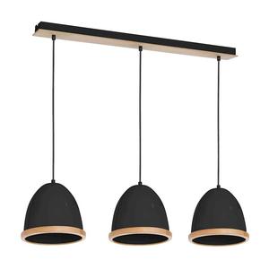 Milagro STUDIO BLACK MLP8853 lampa wiszca czarna metal / drewno regulacja wysokoci 3xE27 65cm - 2863976534