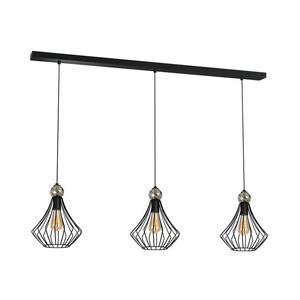 Milagro JEWEL BLACK MLP4209 lampa wiszca metalowy czarne kosze industrialna 3xE27 90cm - 2861422683