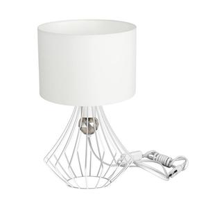 Milagro JEWEL WHITE MLP4205 lampa stoowa nowoczesna biaa koszyk metalowy abaur tkanina 1xE27 45cm - 2861422688