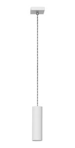 Lampex Rollg 1 biaa 556/1 BIA lampa wiszca metalowa oprawa poduna biay GU10 1x40W 8cm - 2861423182