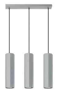 Lampex Astral 3 792/3 POP lampa wiszca nowoczesna popielata meta omioktne klosze 3xGU10 45cm - 2861423432