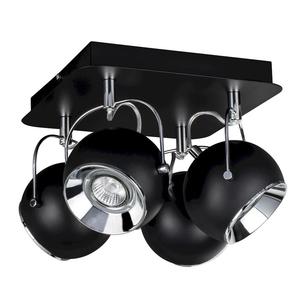 Spot Light 5109484 Ball plafon lampa sufitowa metalowa czarny/chrom 4xLED GU10 6W IP20 26cm - 2861423544