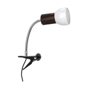 Spot Light 2224176F Svenda Clips Flex lampa stoowa orzech/czarny klosz metal biay 1xE27 60W IP20 24cm - 2861423808