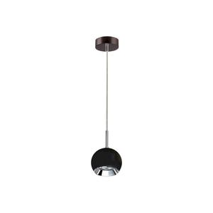 Spot Light 5143176 Ball Wood lampa wiszca orzech klosz metal czarny 1xLED GU10 5W IP20 12cm - 2861423816