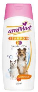 Amiwet Szampon 2w1 dla psw i kotw z witamin E 200ml - 2822857802