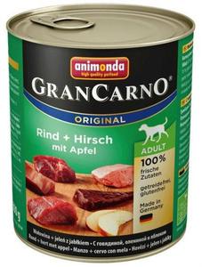 Animonda GranCarno Original Adult Rind Hirsch Apfel Woowina, Jele + Jabko puszka 800g - 2837772649