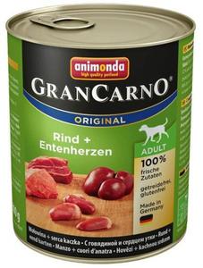 Animonda GranCarno Original Adult Rind Entenherzen Woowina + Serca kacze puszka 800g - 2845597519