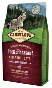 Carnilove Cat Duck & Pheasant Hairball Control - kaczka i baant 2kg - 2855022174