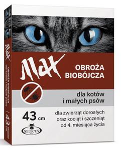 Selecta HTC Obroa Max biobjcza dla kota i maego psa przeciw pchom i kleszczom 43cm brzowa [SE-0919] - 2859794888