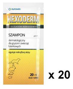 Hexoderm - szampon dermatologiczny dla gryzoni saszetki 20x20ml - 2859794927