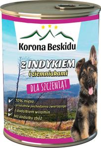 Karma dla szczenit Korona Beskidu z Indykiem 70% Misa 400g - 2867721614