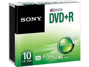 Pyta Sony DVD+R 4,7GB 16x - komplet 10 sztuk - 2826418142