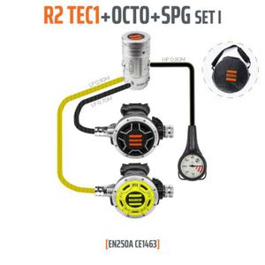 Automat oddechowy Tecline R2TEC1 z octopusem, manometrem i torba gratis - 2873686516